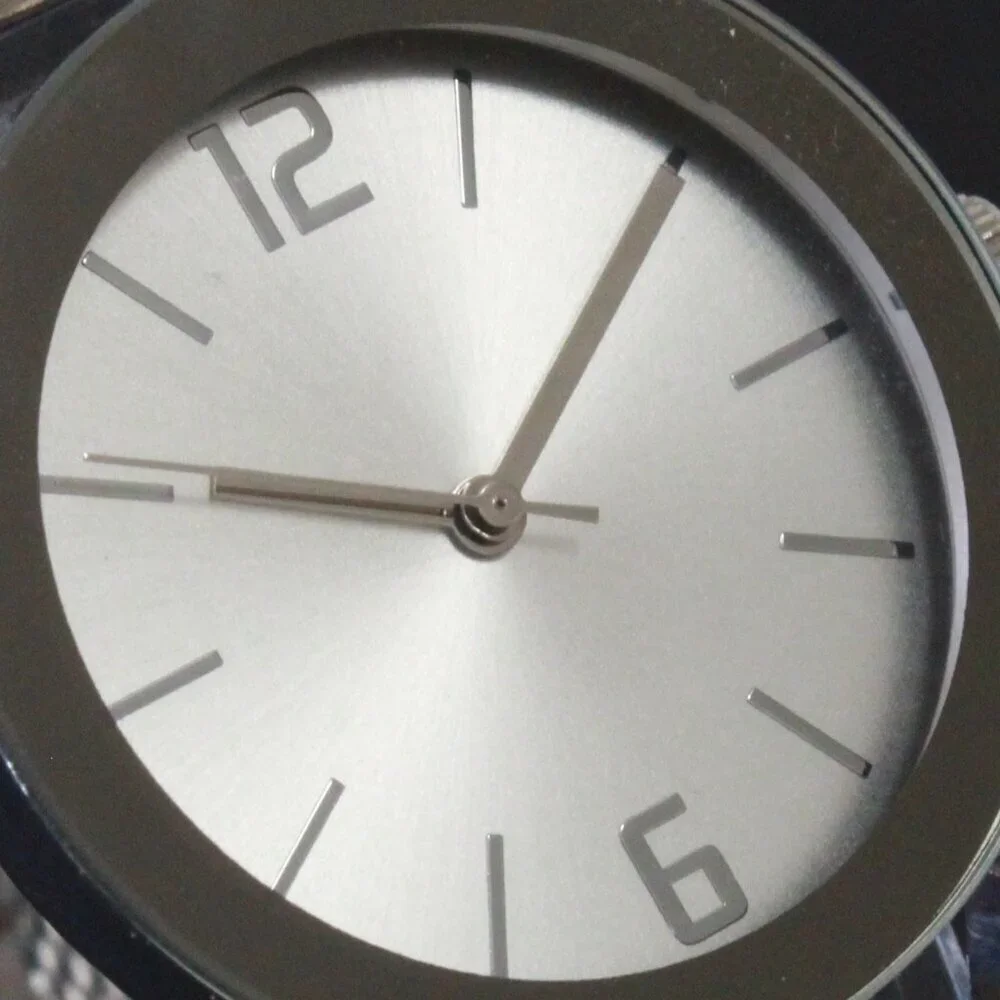 Accutime Ladies Quartz Watch Silver Tone With Wire Milanese Bracelet 34mm